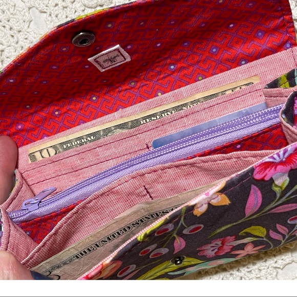 Colorful Floral & Snake Reptile Large Envelope Wallet - Picture 4 of 6